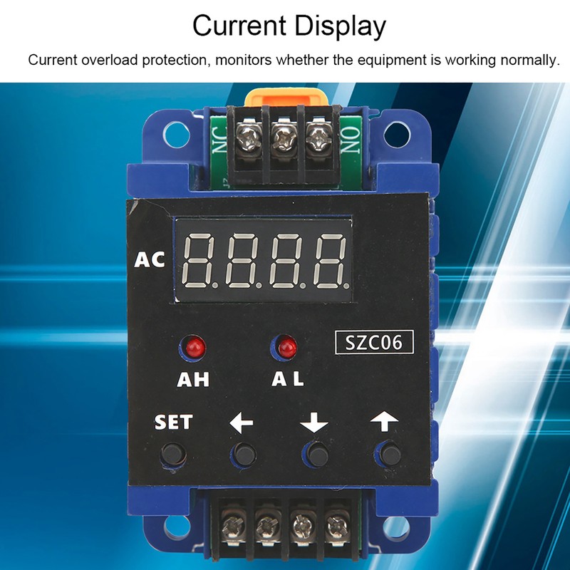 SZC06 AC Digital Ammeter 0.3‑50A Measure Range Upper Lower Limit