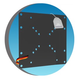 ADVANconnect Vesa Adattatore, piastra di adattamento universale da 50x50 a 200x200 mm, per monitor, TV, schermo, supporto, montaggio a parete, nero