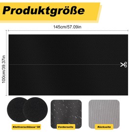 Window Blackout, 100% Window Darkening, Roof Window Blackout No Drilling, Sun Protection Blackout Roller Blind, Blackout Fabric with Velcro Strap for Family Travel (100 x 145 cm)