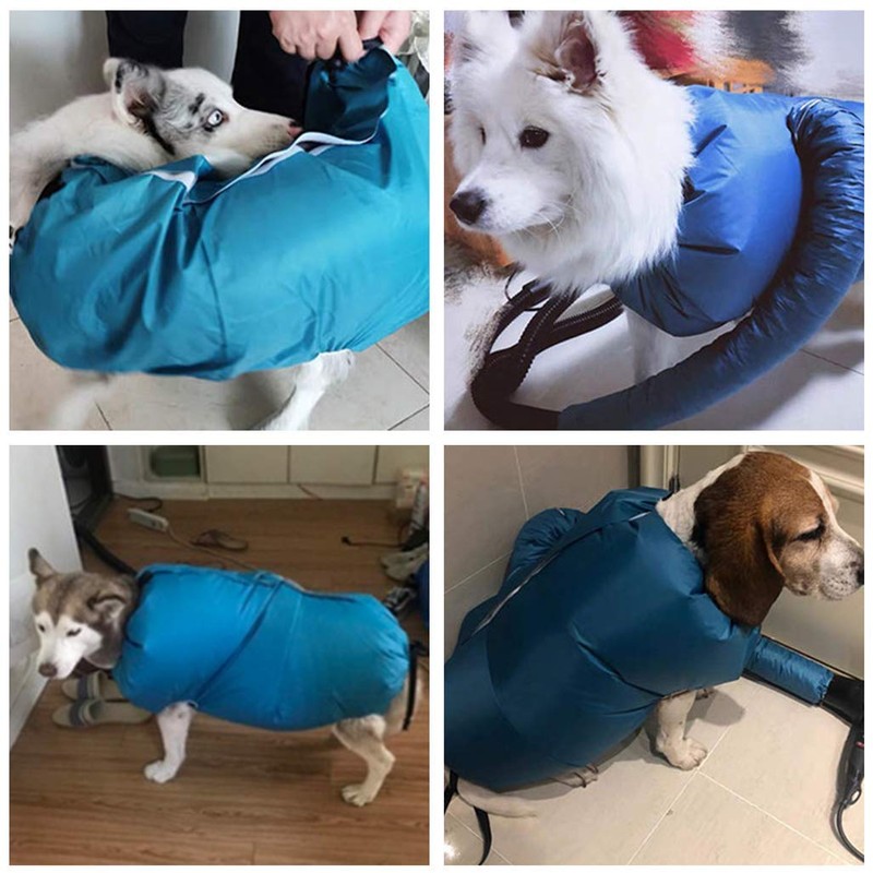 MESINURS Dog Dryer Blower Bag - Pet Shower Bath Hair