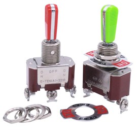 Twidec/2Pcs Heavy Duty Rocker Toggle Switch 16A 250V SPDT 3 Position 3 Pin ON/Off/ON Switch with PC Wear-Resistant Handle TEN-A-3310GR-A103
