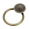 sourcing map 4Pcs Round Ring Pulls, Drawers Knobs Bronze Circle