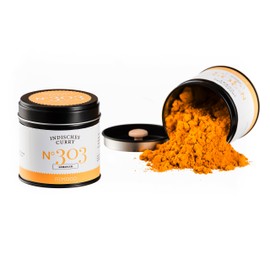 Organic Indian Curry N°303 Traditional Indian Home Recipe in Elegant Spice Jar with Double Aroma Lid 65g