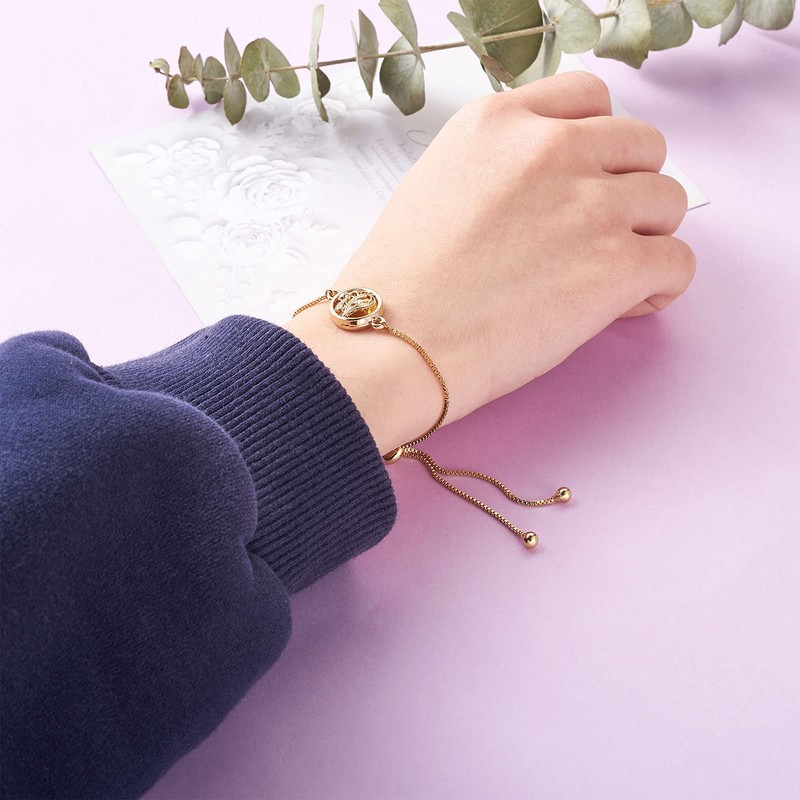 Beadthoven 16pcs Adjustable Slider Bracelet 4 Colors Box Chain Slider