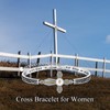 AOBOCO Mustard Seed Cross Bracelet with Citrine Birthstone Sterling Silver