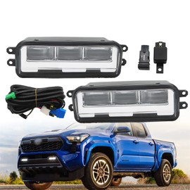 OsyphereX Front Bumper Fog Light Assembly Compatible with Tacoma 2024 2025 & Tundra 2022 2023 2024 Clear Driving Lamp w/Switches & Harnesses 812100C050 812200C040