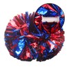 Hooshing 2PCS Blue and Red Pom Poms Cheerleading with Baton