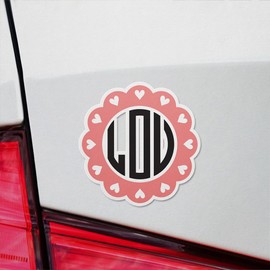 Decal Stickers of Heart Patterns Frame Premium Indoor (No Waterproof) Vinyl Decal Stickers for Laptop Phone Accessory Helmet Car Window Mug Tuber Cup Door Wall Decoration - USCVER3c36030BL0124