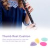 4Pcs Flute Thumb Rest Cushion Colourful Silicone Finger Cover Flutes