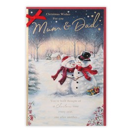 Clintons: Christmas Card with Snowmen for Mum and Dad