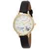 Fieldwork GY006 Women's Analog Wristwatch, Syrup, Leather Strap, Black, Watch