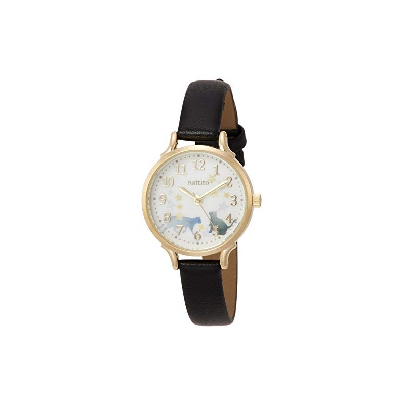 Fieldwork GY006 Women's Analog Wristwatch, Syrup, Leather Strap, Black, Watch
