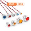 Gebildet 5pcs 12mm LED Metal Indicator Light AC/DC 12-24V Waterproof