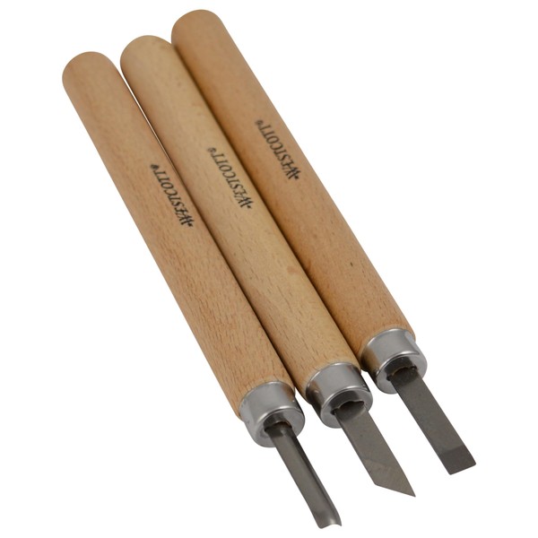 Westcott CarboTitanium Carving Tools for Wood Working, Soap Carving, Print
