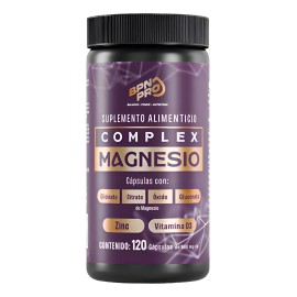 Magnesio Citrato, glicinato, gluconato y xido ms vitamina D3 y zinc  120 Cpsulas Complejo de 4 Magnesios Cpsulas para fortaleza sea, funcin muscular, 