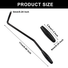 Murtenze 6MM Tremolo Arm Electric Guitar Tremolo, Whammy Bar with Tip Thread Metal Single Tremolo Arm for Squier Stratocaster Electric Guitar Tremolo System (Black)