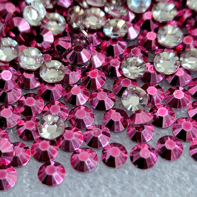 MajorCrafts 2000pcs 4mm ss16 Metallic Flat Back Round 14 Facets