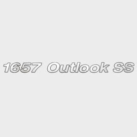 Crestliner Boat Decal 2201931 | 1657 Outlook SS Metallic Silver Sticker