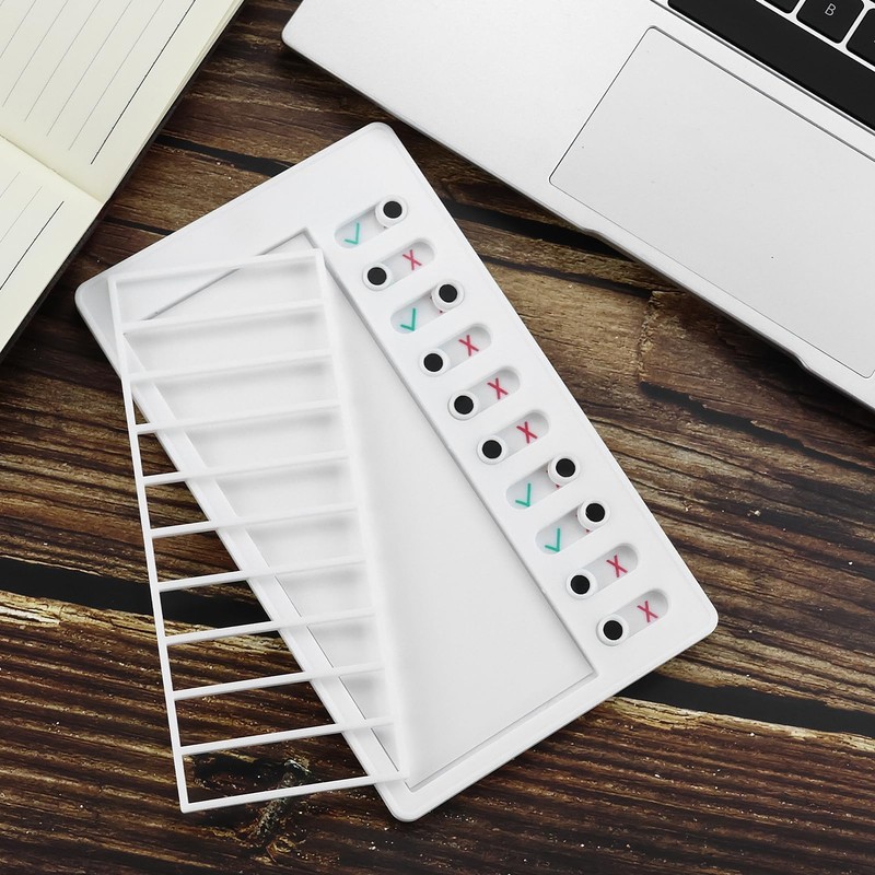 Pack of 2 Checklist Memo Plastic Board, Removable Reusable Memo