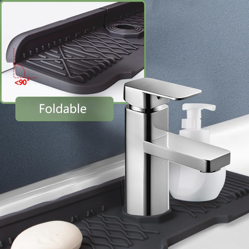 Dish Drying Mat Drain Cushion In The Sink Organiser Bathroom