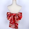 CAMDOM Womens Japanese Kimono Obi Belt Pre Tied Bow Jacquard