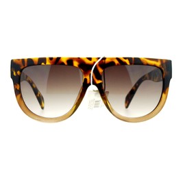 Designer Fashion Sunglasses Unisex Flat Top Hipster Trendy Shades UV400 Tortoise