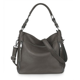 YALUXE Genuine Leather Shoulder Bag for Women Top Handle Handbag Purse Hobo Bag with Crossbody Strap