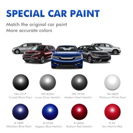 XTryfun NH731P Crystal Black Pearl Touch Up Paint for Honda, DIY Car Paint Scratch Repair Kit, Automotive Paints, Quick & Easy Fix Scratch Repair for Civic/CR-V/Odyssey/Accord/Pilot/HR-V/Fit/Passport
