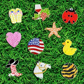 NAVIKA Crystal Golf Ball Marker & Hat/Visor Clip - Lady Luck (Lady Bug)
