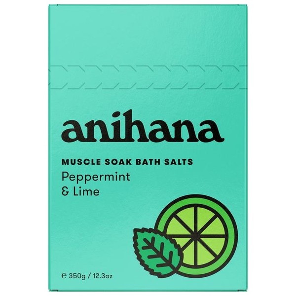 Anihana Muscle Soak Bath Salts Peppermint & Lime 350g
