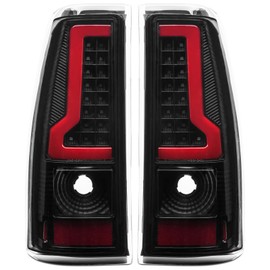 Reinko Tail Lights Assembly Compatible with Tail Lights For 2003-2006 Chevy Silverado Brake Lamps LED Tail Light New Smoke