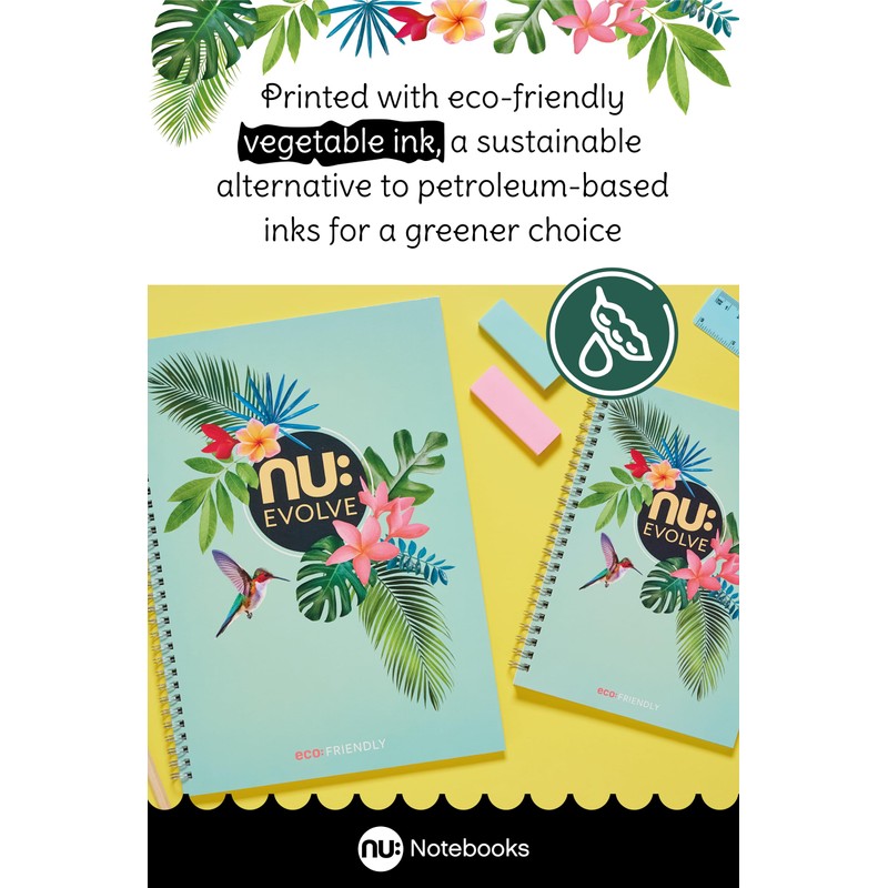 nu: Notebooks | Evolve Tropical Range | Recycled A4 Notebook