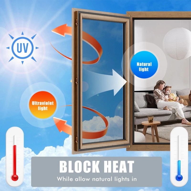 Unbranded One Way Privacy Window Film 17.7"x78.7" Window Tint Home