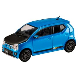 Hobby Japan HJ64 1/64 Suzuki Alto Works (HA36S) Carbon Bonnet Custom Version Blisk Blue Metallic Finished Product HJ641070CBL