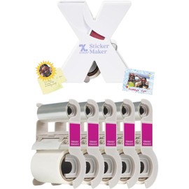 Xyron Acid-Free Permanent Adhesive Refill Cartridge for The XRN150 1.5-inch X Sticker Maker, 20-feet Each, 5 Pack (100-feet Total) Sticker Maker Machine XRN150 X 1.5 inch