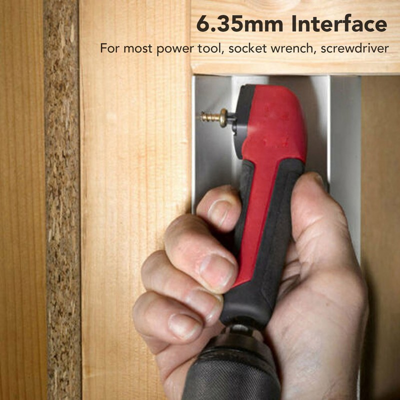 Right Angle Drill Adapter Hex Interface Electric Screwdriver Corner Attachment