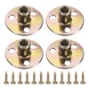 sourcing map 4Pcs M8 T-Nuts, Zinc Plated Steel Brad Hole