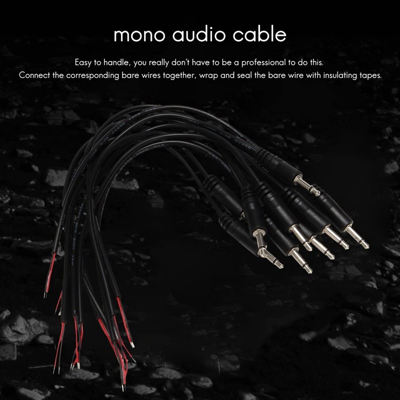 10Pcs Replacement Male Plug to Bare Wire Open End 2