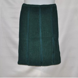 Linea by Louis Dell'Olio Boucle Skirt with Satin Trim Size M Spruce Green