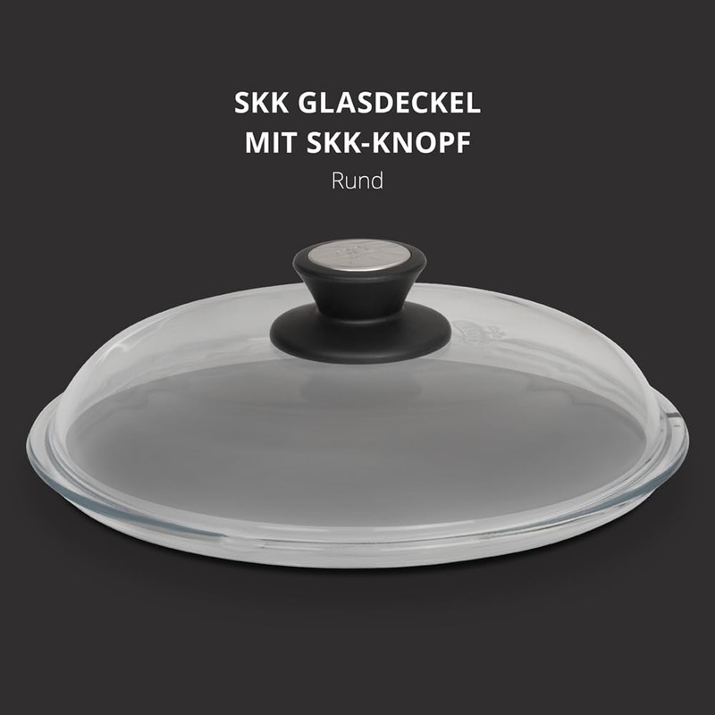 SKK 037 Glass Lid 16 CM Suitable for round Titanium