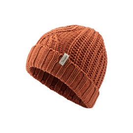 Sterntaler Knitted Hat with Envelope - Unisex Beanie in Cool Fisherman Style, mud brown