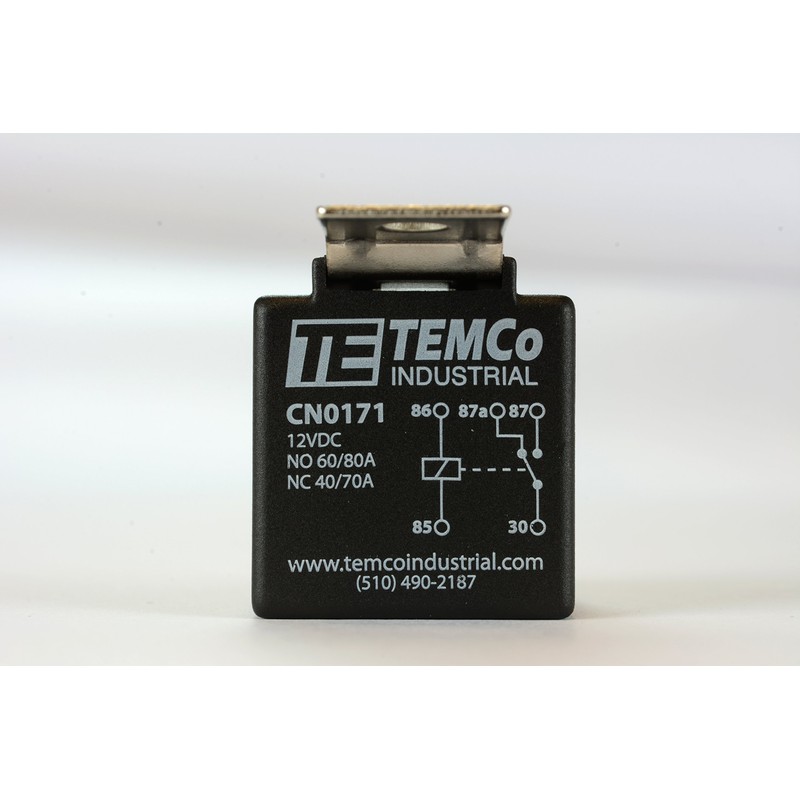 Temco 12 V 60/80 Amp Bosch Style S Relay with