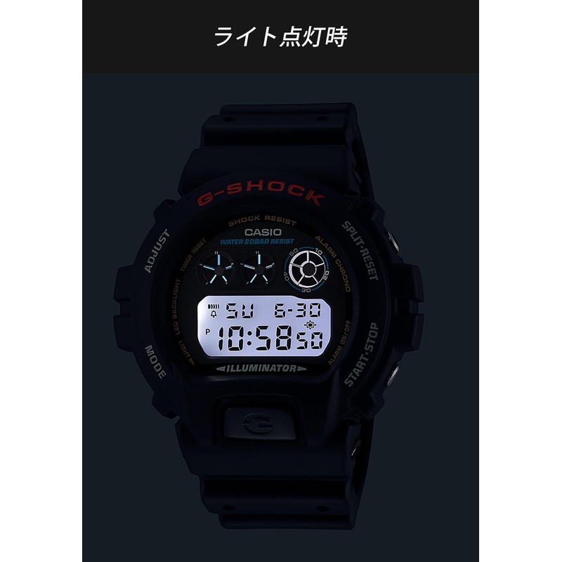 Casio DW-6900U Wristwatch, G-Shock, Black, sports