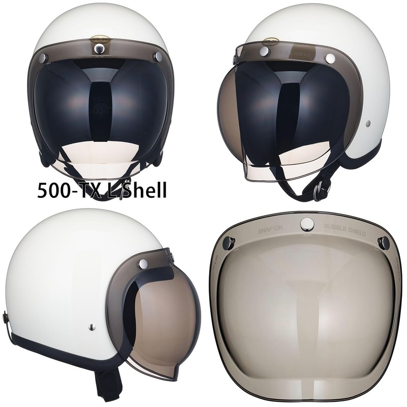 TT&CO. Paulson Bubble Shield Light Smoke Jet Helmet Full Face