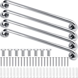 Tatuo 4 Pack Showers Grab Bars for Bathtubs 304 Stainless Steel Bathroom Safety Handrails Anti Slip Handles Grab Bars for Elderly, Senior, Pregnant (Silver,24 Inch)