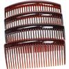 4 Pack 9cm Tort Brown Hair Side Combs Slides Grips