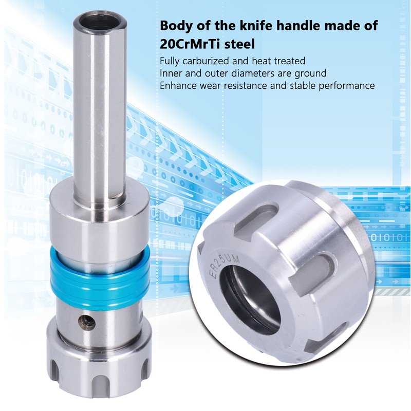 Collet Chuck Holder Floating Tapping Tool Extension Rod Straight Shank