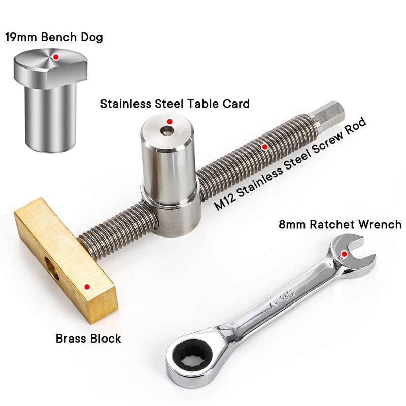 Nicunom 2 Pack Bench Dog Clamp, 3/4" Dog Hole Clamp