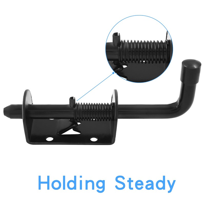 Hordion 2Pcs 5 Inch Spring Loaded Gate Latch Bolt, Stainless