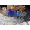 Rainbow of Surf Tumbled Sea Glass Hair Comb